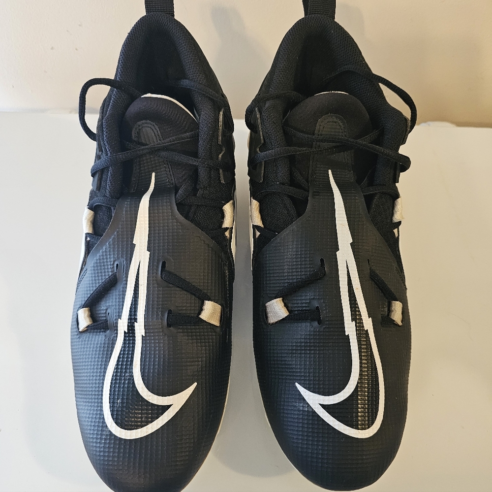 Nike ALPH EDGE ELIT Black and White Cleats # CT6649001 Sz. 12